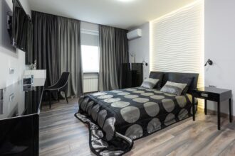 black white room design